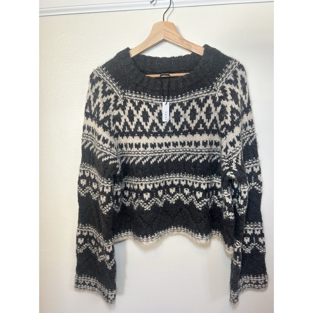 Sanctuary Crew Neck Fair Isle‎ Sweater Pullover - Picture 2 of 9